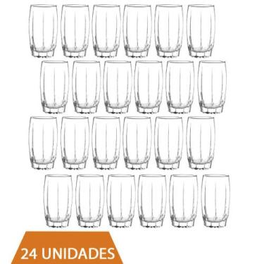 Imagem de Kit Copos 374 ML Vidro Long Drink Transparente Amadeus 24Un - CRISTAR