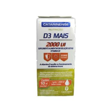 Imagem de Vitamina D3 Mais 2000 Ui  Sabor Limão 10ml - Catarinense