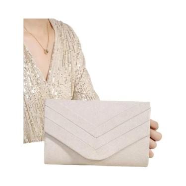 Imagem de Bolsa de Noite Elegante em Veludo com Corrente - Bolsa de Luxo Quadrad