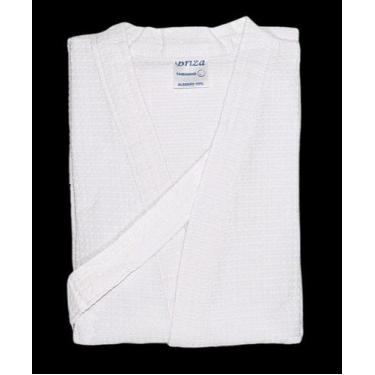 Imagem de Roupão Piquê Adulto 100% Algodão Briza Branco (5008)Tam GG