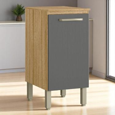 Imagem de Balcão 1 Porta 400 C/ Tampo Ametista Freijó Gris