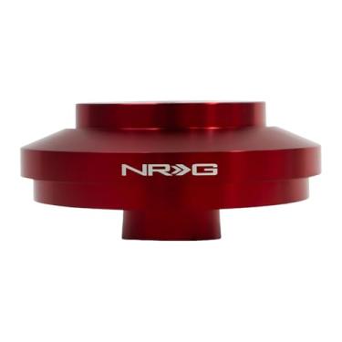 Imagem de NRG Innovations Cubo curto para volante estilo corrida, eixo de direção de alumínio bloqueável, unidade adaptadora de liberação rápida com padrão de parafuso de 6 x 70 mm, compatível com Ford 03-14