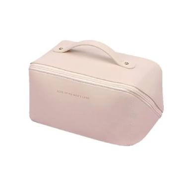 Imagem de Necessaire Feminina Grande Maquiagem Cosméticos Bolsa Viagem (Branco)