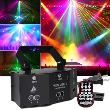 Imagem de HZKJNEW Projetor De Luz Laser Palco Para Dj, Festa, Casamento, Aniversário, Natal, Ano Novo, Formatura, Decoração Casa, Iluminação Pista Dança
