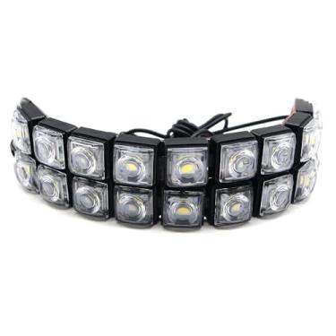 Imagem de Juren Kit DRL de luzes de corrida diurna de 2 peças, kit DRL branco, lâmpada de neblina de ponto brilhante flexível, luz de liberação de alta potência, acessórios automotivos ajuste universal (9LED)