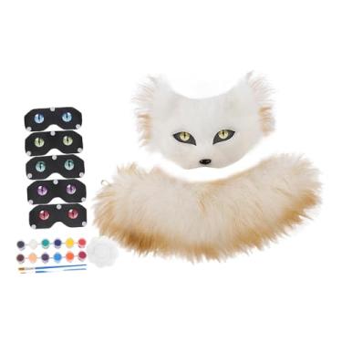 Imagem de Fiocias Acessório de Cosplay Realista de E Cauda Falsa para Baile de Máscaras E Festivais, Branco Amarelo