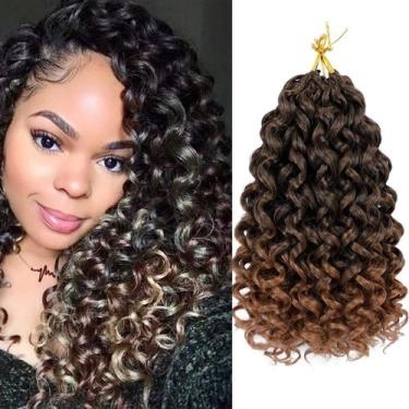 Imagem de Cabelo de crochê EERYA GOGO Curl 20 cm curto encaracolado T30 sintétic