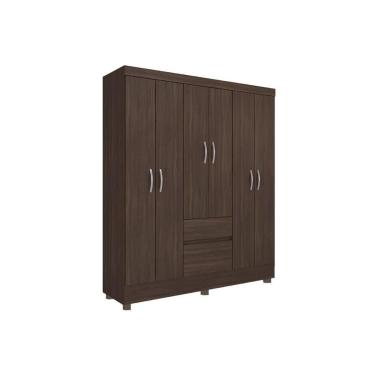 Imagem de Guarda Roupa 6 Portas E 2 Gavetas Flash Ii Cafe Touch - Demóbile