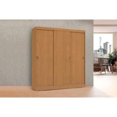 Imagem de Guarda Roupa Casal 3 Portas De Correr E 2 Gavetas R589 Canela - Kappesberg