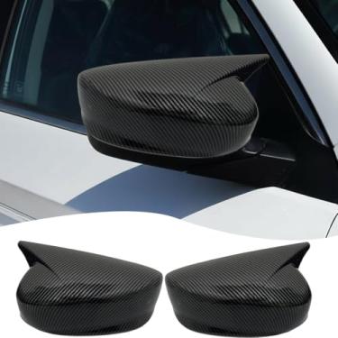 Imagem de MUXEE Capa de espelho lateral, para 9º Honda Accord 2013 2014 2015 2016 2017 2 peças 2 peças capa de caixa de seta acessórios de carro - fibra de carbono (sem recorte de seta)