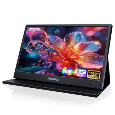 Imagem de TANXJIA Monitor portátil de 15,6 polegadas, tela FHD 1080p IPS USB-C/HDMI, segunda tela ultrafina para laptop/telefone/PS5/Xbox, Plug & Play, monitor de viagem sem toque