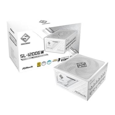 Imagem de ASRock Steel Legend SL-1200GW 1200W 80 Plus Gold & Cybenetics Platinum Fonte de alimentação modular completa ATX3.1 PCIe5.1 Pronto com cabo de duas cores 12V-2x6 10 anos de garantia Capacitor japonês