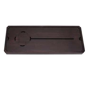 Imagem de Bandeja de chá Chinês de Gongfu, Bandeja de Porção de chá de Bambu, Tabet de Armazenamento Retangular de água Com Alça para o Escritório da Casa e Em Casa (10.7x4x5.5cm /