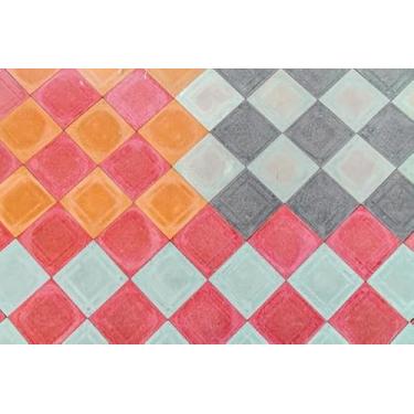 Imagem de Quadro Decorativo com Estampa Paving Tiles For Advertising 50 x 50 Papel 3 unidades