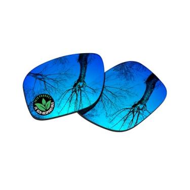 Imagem de Raydi Lentes de reposição de policarbonato para óculos de sol quadrados RayBan RB4202 55 mm - Trail Blue Mirror - Polarizadas