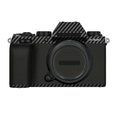 Imagem de X-S20 Película para câmera adesivo anti-arranhões película protetora de vinil protetor corporal revestimento decalques capa para FujiFilm X-S20 XS20 (fibra de carbono preta)
