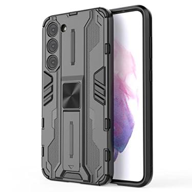 Imagem de SORAKA Capa para Samsung Galaxy S23 Plus 5G com suporte Capa de proteção resistente para Samsung Galaxy S23 Plus 5G Capa com placa de metal para suporte magnético para carro Capa Silm Fit