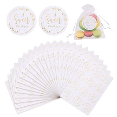 Imagem de CHGCRAFT 360 peças, 30 folhas, um doce, agradecimento, adesivos de envelope de plástico, etiquetas autoadesivas para embalagem de pequenas empresas, festa de casamento, sobremesa, lancheira, presente