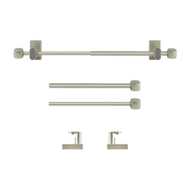 Imagem de Varões de cortina magnéticos para portas de metal, sem necessidade de ferramentas, fácil de usar, aparelho ajustável multiuso para janelas, locais de aço de ferro, utensílios de cozinha e banheiro, 22