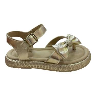 Imagem de Sandália Infantil Feminina Cora Flatform Dourada (Dourado, BR, Criança de 4 a 8 anos, Numérico, P, 28)