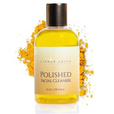 Imagem de LatherGreen Sabonete Facial com Cúrcuma e Aloe Vera – Limpeza Anti-inflamatória para Acne e Pele Radiante, 4onças