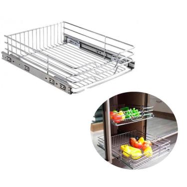 Imagem de Gaveta Fruteira Cromada com Trilhos - Medidas 270x110x450mm