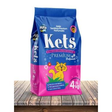 Imagem de Alfa Pet Areia Higiênica Kets Premium Perfumado para Gatos - 4 Kg