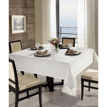 Imagem de Toalha Mesa Retangular 8 Lugares Clean Passion Marfim Döhler