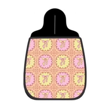 Imagem de Lixeira De Carro Organizador Lixinhocar Laços Amarelos Rosa Claro