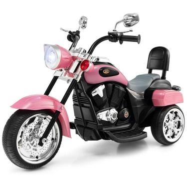 Imagem de Costzon Moto Elétrica Infantil 6V Recarregável com Sons e Luzes, Azul, 3 anos