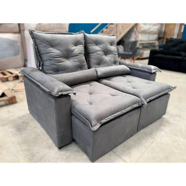 Imagem de Sofá Retrátil Reclinável 1,60 m Cinza 202 Athenas