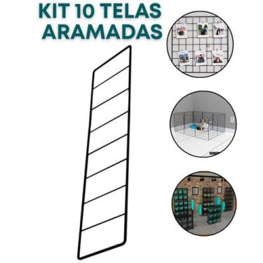 Imagem de 15 Tela Aramada 10x40cm Organização Escritório Recados Anotações Paine