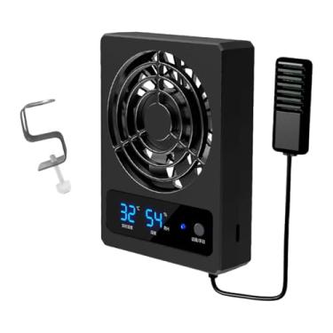 Imagem de Dualoai Ventilador de ventilação para répteis com desumidificador potente com braçadeira de instalação Medidor de umidade versátil e silencioso para, Celsius