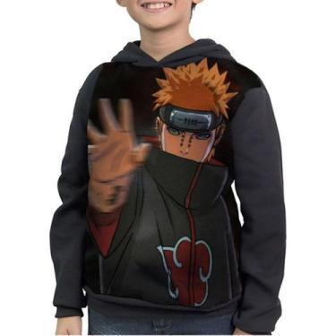 Imagem de Moletom Infantil Pain Nagato Naruto Uzumaki - smoke, Preto, 1