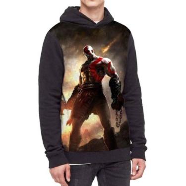 Imagem de Moletom Com Capuz God Of War Ref:540 - smoke, Preto, GG