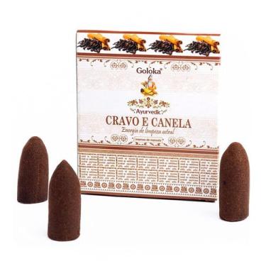 Imagem de Incenso Indiano Goloka Cascata Cravo e Canela
