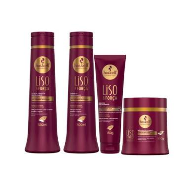 Imagem de Kit Liso com Força Haskell 4 itens, 500ml