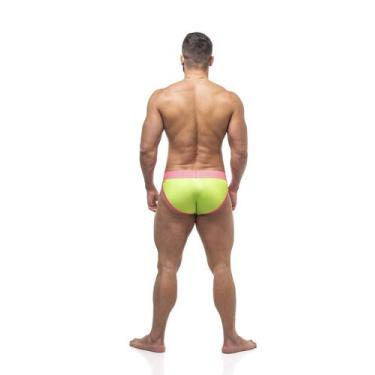 Imagem de Cueca sexy undies 5cm verde e rosa - Men From Rio, GG