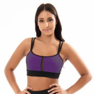 Imagem de Top Fitness Suplex Feminino com Tela Frontal Confortável Academia Desi