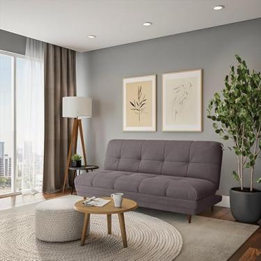 Imagem de Sofá-Cama 3 Lugares Casal Anselmo Suede Cinza