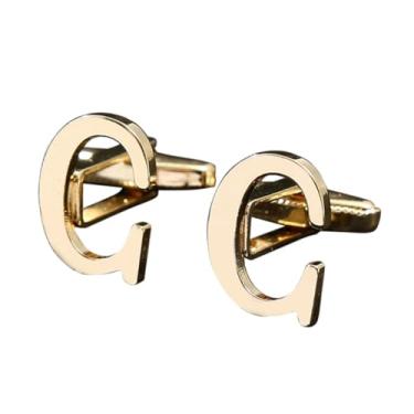 Imagem de Abotoaduras de letras personalizadas com inicial de acessórios