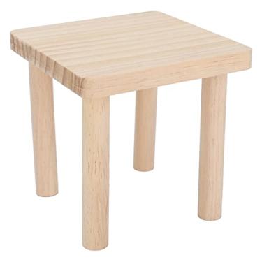 Imagem de ZJchao Plataforma de Hamster, Plataforma de Madeira para Brincar de Hamster, Esconderijo de Sírio, Acessórios de Gaiola de Quadrate, Textura Decorativa, de Suporte de para Sírios