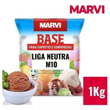 Imagem de Liga Neutra Marvi 1kg M10 Sorvetes Geladinho Picolés Sobremesa Bolos