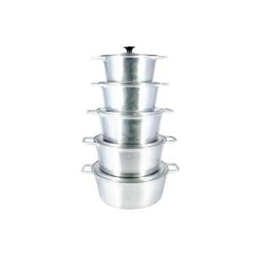 Imagem de Jogo Caçarolas Panela Polida Alça Alumínio Fundido 16 a 24