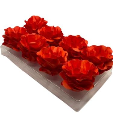Imagem de Kit com 120 Forminhas para Doces Finos em Formato de Flor – Linha Style Elegante – Ideal para Casamentos, Aniversários e Festas Sofisticadas(Vermelho)