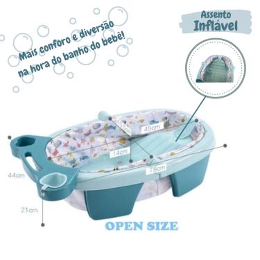 Imagem de Banheira Para Bebê Dobrável Inflável Portátil Color Baby
