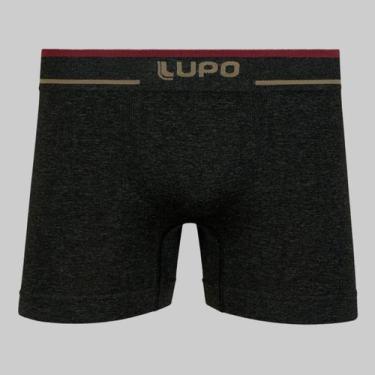 Imagem de Cueca Lupo Boxer Fio Texturizado a Ar 00733, Preta mescla, P