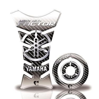 Imagem de Kit Protetor Tanque Adesivo Moto Yamaha Factor 150 Ano Mais 2016 Prata Cinza