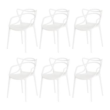 Imagem de Kit 6 Cadeiras Allegra Branca Sala Cozinha Jantar