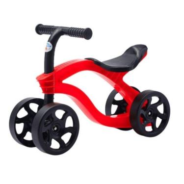 Imagem de Bicicleta Infantil Balance Bike Futurista Sem Pedal 4 Rodas - Equilíbrio E Diversão vermelho